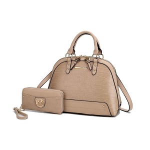 MKF Collection Nora Luxury Croco-Embossed Satchel Bag and Wallet Set by Mia K - 1 of 4