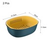 Unique Bargains Kitchen Colander Bowl Strainers Plastic Double Layered Drain Basket - 2 of 4