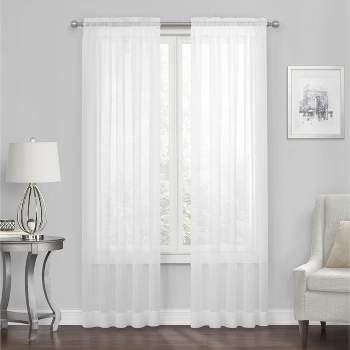Kate Aurora Living 4-Pack High End Luxe Rod Pocket Sheer Voile Window Curtain Set