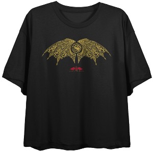House of the Dragon Title Logo Women's Black Crop Tee - 1 of 3