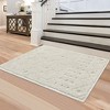 Area Rug Moroccan Geometric Rug Shag Rug High-Low Pile Indoor Carpet - 3 of 4