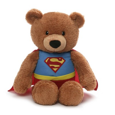 GUND DC Comics Superman Brown Teddy Bear Plush - 15" Stuffed Animal