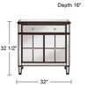55 Downing Street Vincent 32" Wide Mirrored and Brushed Oak Accent Cabinet - 4 of 4
