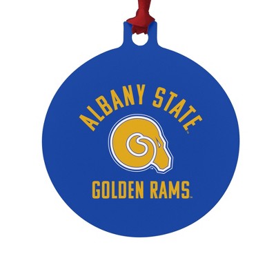 Albany State University Rams Logo Aluminum Holiday Christmas Tree Ornament