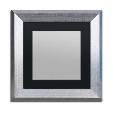Trademark Fine Art 11"x11" Heavy Duty Silver Frame with Black Mat