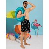 LA LEELA Men's Pirates Summer Sarong Wrap Pareo Caribbean Pirates Swim Trunks Swimwear Full Beach Wraps for Men One Size Black Skull - 3 of 4