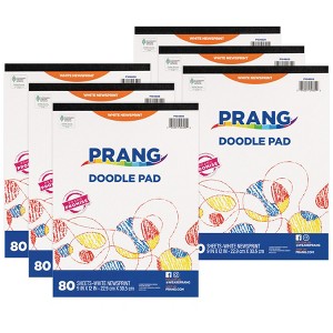 Prang® Doodle Pad, White, 9" x 12", 80 Sheets, Pack of 6 - 1 of 4