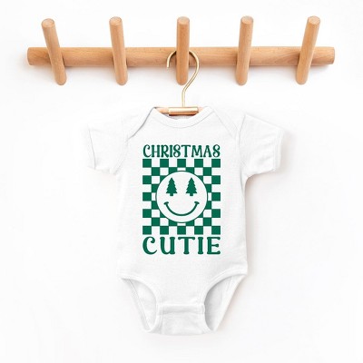 The Juniper Shop Christmas Cutie Checkered Baby Bodysuit