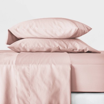 Full 300 Thread Count Temperature Regulating Solid Sheet Set Blush - Casaluna™