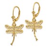 Black Bow Jewelry 21mm Filigree Dragonfly Lever Back Earrings in 14k Yellow Gold - 2 of 4