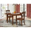 Vintage Kitchen Dining Set - Table with Butterfly Leaf & 2 Chairs - 32x54 Inch Mahogany Finish - 2 of 4
