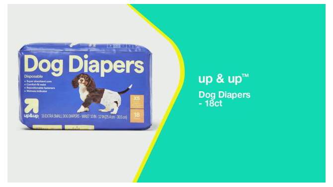 Dog Diapers - 18ct - up & up™, 2 of 6, play video