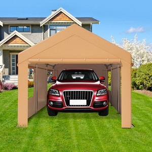 Carport, Car Canopy, Portable Garage, Easy to Assemble, Carport Canopy 10x20FT Heavy Duty for Car, Bike, Boat, Party - 1 of 4