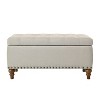 PAGED 31.5" Round Ottoman with Storage, Modern Velvet Vanity Chair with Reversible Cover, Wooden End Table for Living Room, Bedroom - 2 of 4