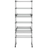 vidaXL 3-Tier Laundry Drying Rack with Wheels Silver 23.6"x27.6"x50.8" - 3 of 4