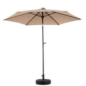 KTMBDW 9'Outdoor Patio Umbrella,Outdoor Table Umbrella, Yard Umbrella,Market Umbrella with 6 Sturdy Ribs,Push Button Tilt and Crank(Base Not Included) - 1 of 4