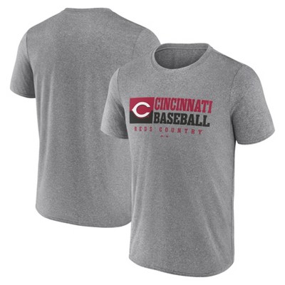 MLB Cincinnati Reds Men's Gray Short Sleeve T-Shirt