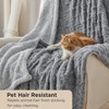 DOMETOUR Fuzzy Cable Knit Throw Blanket for Couch, 43.3 x55 Inches Cozy Blanket for Kids Women, Ultra Soft Lightweight Blanket for All Season - 4 of 4