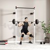 Soozier Folding Squat Rack with Pull Up Bar, Wall Mounted, 1000 Pounds Capacity Power Rack - 3 of 4