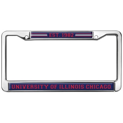 UIC School Logo Full Size Standard License Plate Metal Frame