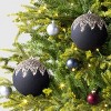 2ct Christmas 200mm Flocking Ball with Handgraft Chunky Glitter Ornament Set - Wondershop™ - 2 of 3