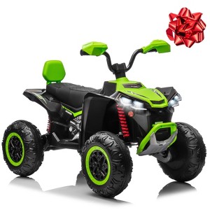 JOYRACER 24V Kids Ride on Toys ATV 4 Wheeler, 2 Seater 800W Motor for Big Kids, 7Ah Battery Powered Electric Vehicle Quad w/Kneepads, Bluetooth - 1 of 4