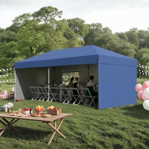 GustoWave 10'x20' Portable Pop-Up Canopy Tent with 4 Sidewalls for Outdoor Events, Camping - 1 of 4