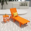WestinTrends 2 Pieces Poly Outdoor Patio Chaise Lounge Chair with Side Table Set - 2 of 4