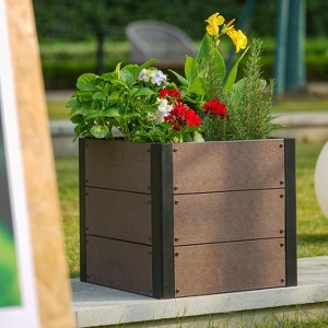 Wood Look Elevated Garden Bed for Patio,Deep Root Planter Box with Durable Composite Material - 1 of 4