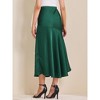 INSPIRE CHIC Women's Satin Maxi Fall High Waist Casual Cocktail Party Wedding Mermaid Long Skirts - 4 of 4
