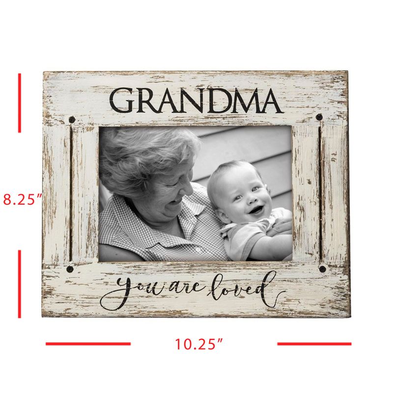 Cream You Are Loved 5 x 7 inch Distressed Wood Picture Frame - Foreside Home & Garden, 5 of 6