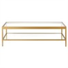 54" Brass Finish Coffee Table - Henn&Hart - 3 of 4