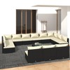 vidaXL Garden Lounge Set Black, Cream - 2 of 4