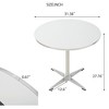 VASIP Modern Circular Dining Table and Small Tea Table, with a Minimalist Style, suitable for Use in Family Dining Rooms, Kitchens and Living Rooms - 3 of 4