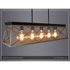 Urban Ambiance Luxury Luxe Industrial Linear Chandelier,  9"H x 38"W,  Olde Bronze Finish, UHP2126 - 4 of 4