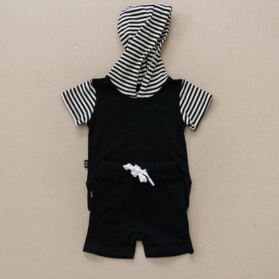 Kids Harrison Hooded Short Set - Olive + Scout