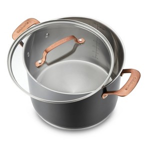 Cuisinart 8qt Classic Stainless Steel Matte Black Stock Pot with Cover Blushed Bronze Handle: 10.5" Diameter, Dishwasher-Safe - 1 of 4