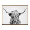 Kate and Laurel Sylvie Highland Cow 2 Framed Canvas by Simon Te of Tai Prints, 28x38, Natural - 2 of 4