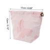 Unique Bargains Women Portable Jacquard Bow Makeup Bag 1 Pc - 3 of 3