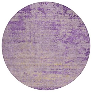 Purple And Beige Abstract Washable Indoor Outdoor Area Rug - 1 of 4