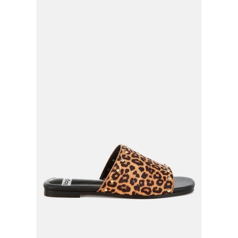 Обувь Rag & Co Womens Hilsa Leopard Print Slip-On Flats 6