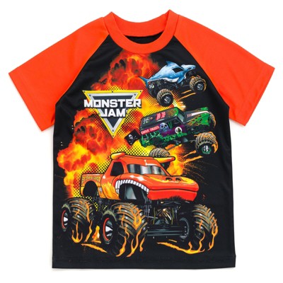 Monster Jam Grave Digger El Toro Loco Megalodon Little Boys Tshirt