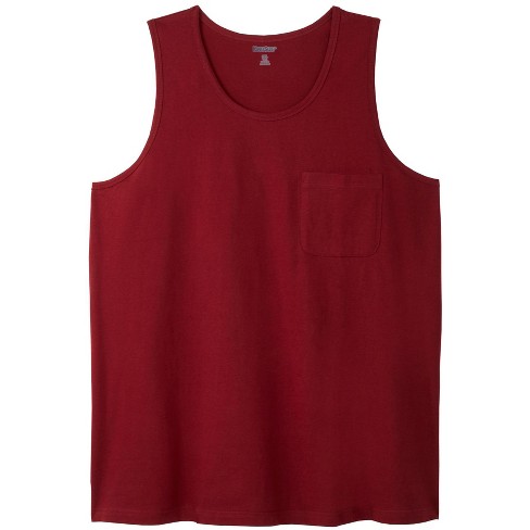 Kingsize Men's Big & Tall Lightweight Pocket Tank - Big - 3xl, Rich  Burgundy Red : Target