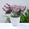 Unique Bargains Artificial Plants Mini Flower Plastic 3.74"x3.74"x7.87" 1 Pcs - 2 of 4