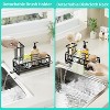 Sponge Holder for Kitchen Sink, Self-draining Sink Caddy with Brush and Dishcloth Holders, Stainless - 4 of 4