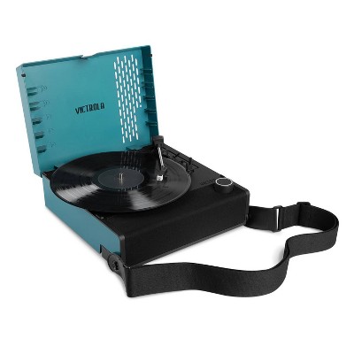 Victrola Revolution GO Portable Blue Belt Drive Record Player