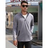 Coolmee Mens Quarter Zip Pullover Sweatshirts with Zipper Pockets Long Sleeve Golf Shirt Winter Athletic Sweater Lightweight - 2 of 4