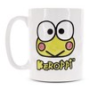 Silver Buffalo Sanrio Keroppi Face Wax-Resist Ceramic Pottery Mug | Holds 17 Ounces - 2 of 4