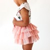 Posh Peanut® Vintage Pink Rose Ruffled Tulle Tiered Bodysuit Dress - 2 of 4