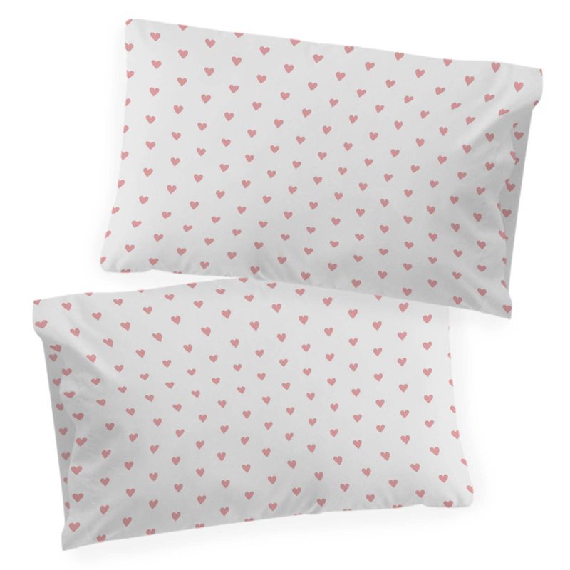 Saturday Park Pink Hearts 100% Organic Cotton Pillowcase, 5 of 8